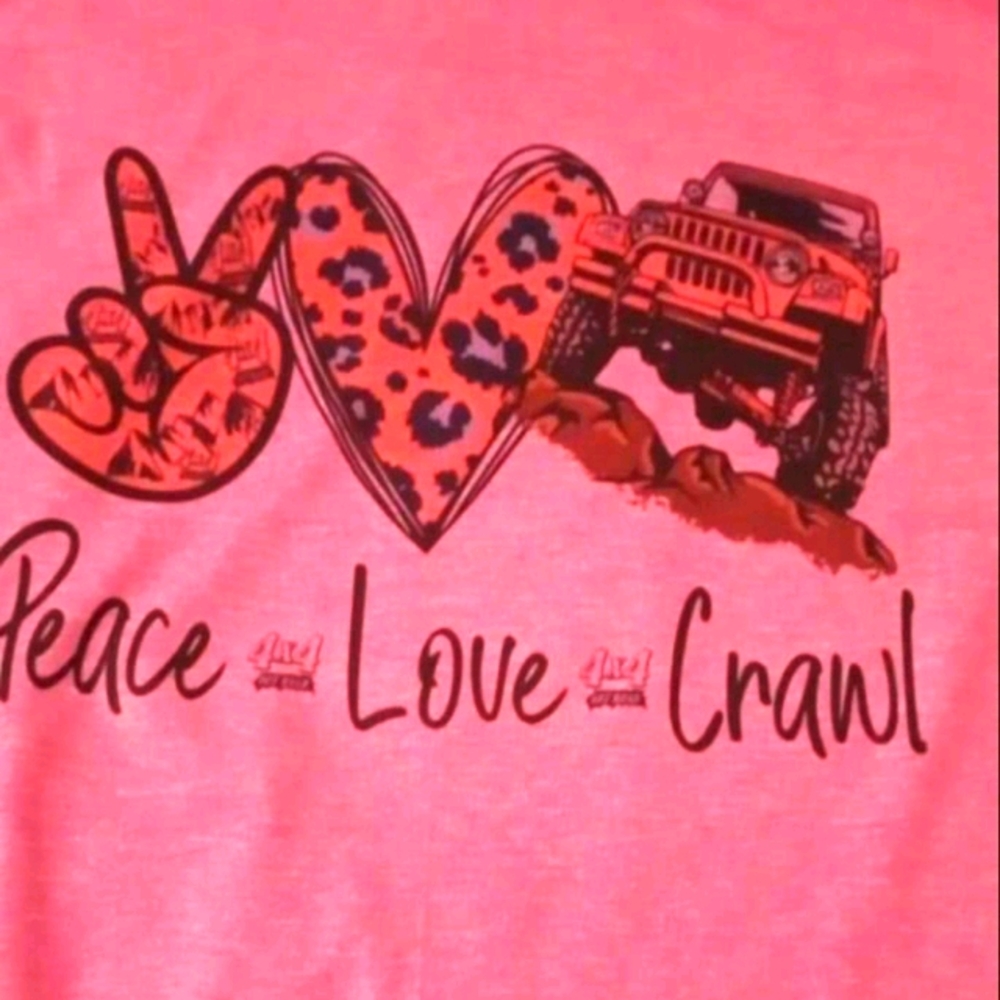 Peace love Jeep pink shirt